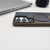 Samsung Galaxy S24 Ultra Smokey Metal Magsafe Ring Stand Case