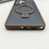 Samsung Galaxy S24 Ultra Smokey Metal Magsafe Ring Stand Case