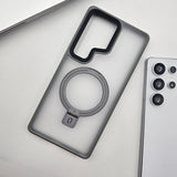 Samsung Galaxy S25 Smokey Metal Magsafe Ring Stand Case