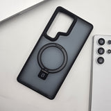 Samsung Galaxy S25 Smokey Metal Magsafe Ring Stand Case