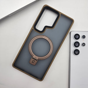 Samsung Galaxy S25 Smokey Metal Magsafe Ring Stand Case