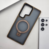 Samsung Galaxy S25 Smokey Metal Magsafe Ring Stand Case