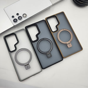 Samsung Galaxy S25 Smokey Metal Magsafe Ring Stand Case