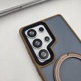 Samsung Galaxy S24 Ultra Smokey Metal Magsafe Ring Stand Case