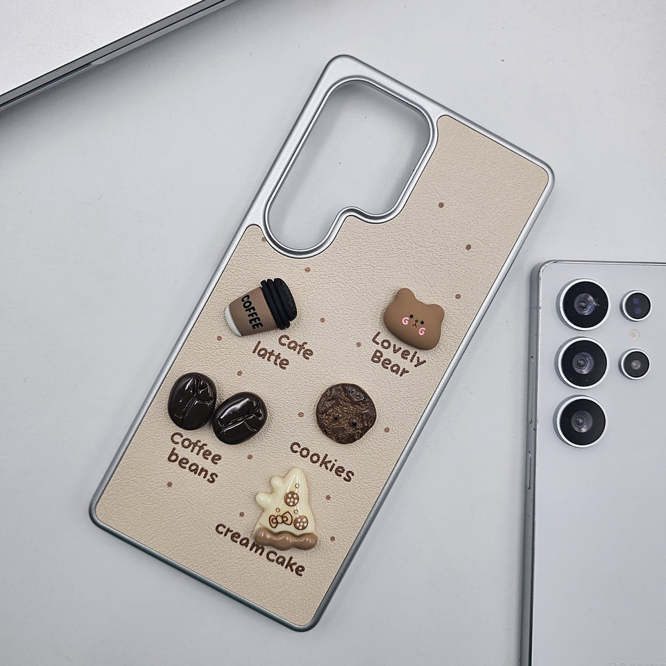 Samsung Galaxy S25 Ultra 3D Coffee Bear Case