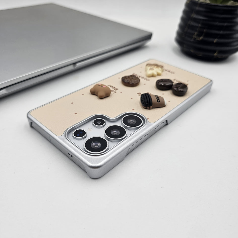 Samsung Galaxy S25 Ultra 3D Coffee Bear Case