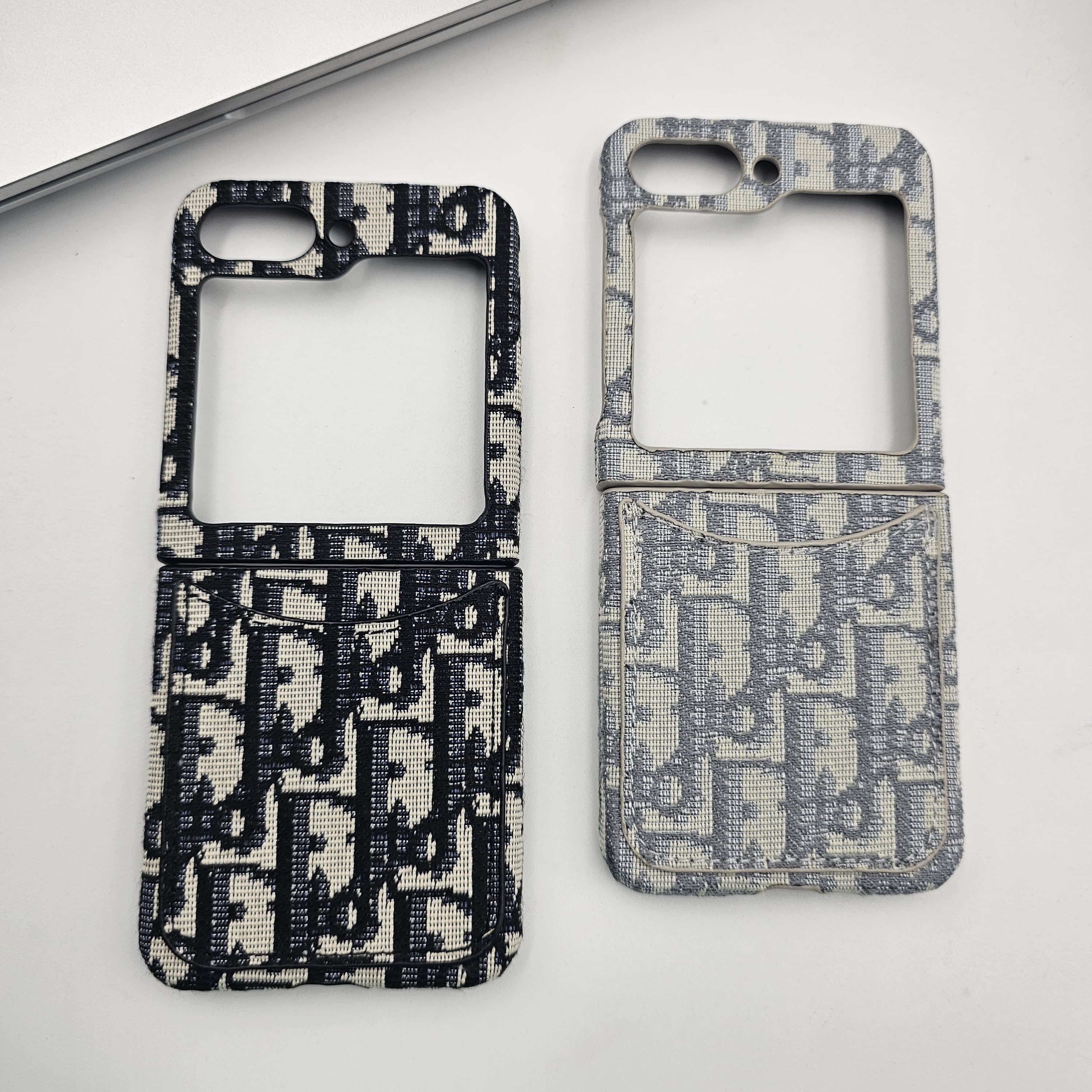 Samsung Galaxy Z Flip 7 FE CD Embroidery Cardholder Luxury Case