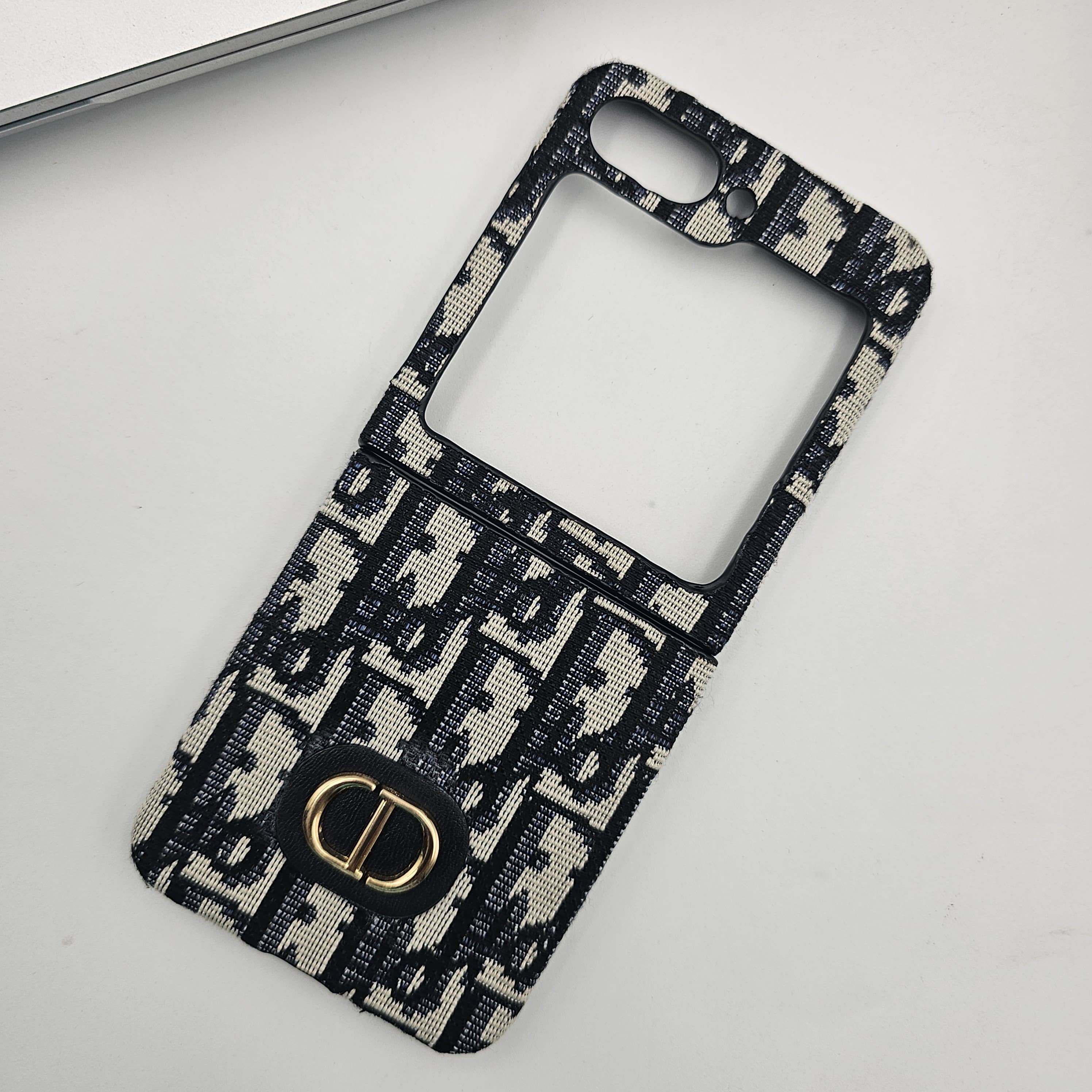 Samsung Galaxy Z Flip 7 FE CD Embroidery Luxury Phone Case