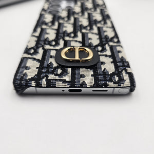 Samsung Galaxy S24 Ultra CD Embroidery Luxury Phone Case Inside Velvet