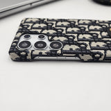 Samsung Galaxy S24 Ultra CD Embroidery Luxury Phone Case Inside Velvet
