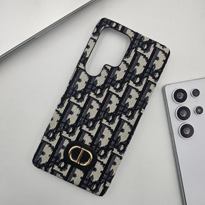 Samsung Galaxy S24 Ultra CD Embroidery Luxury Phone Case Inside Velvet
