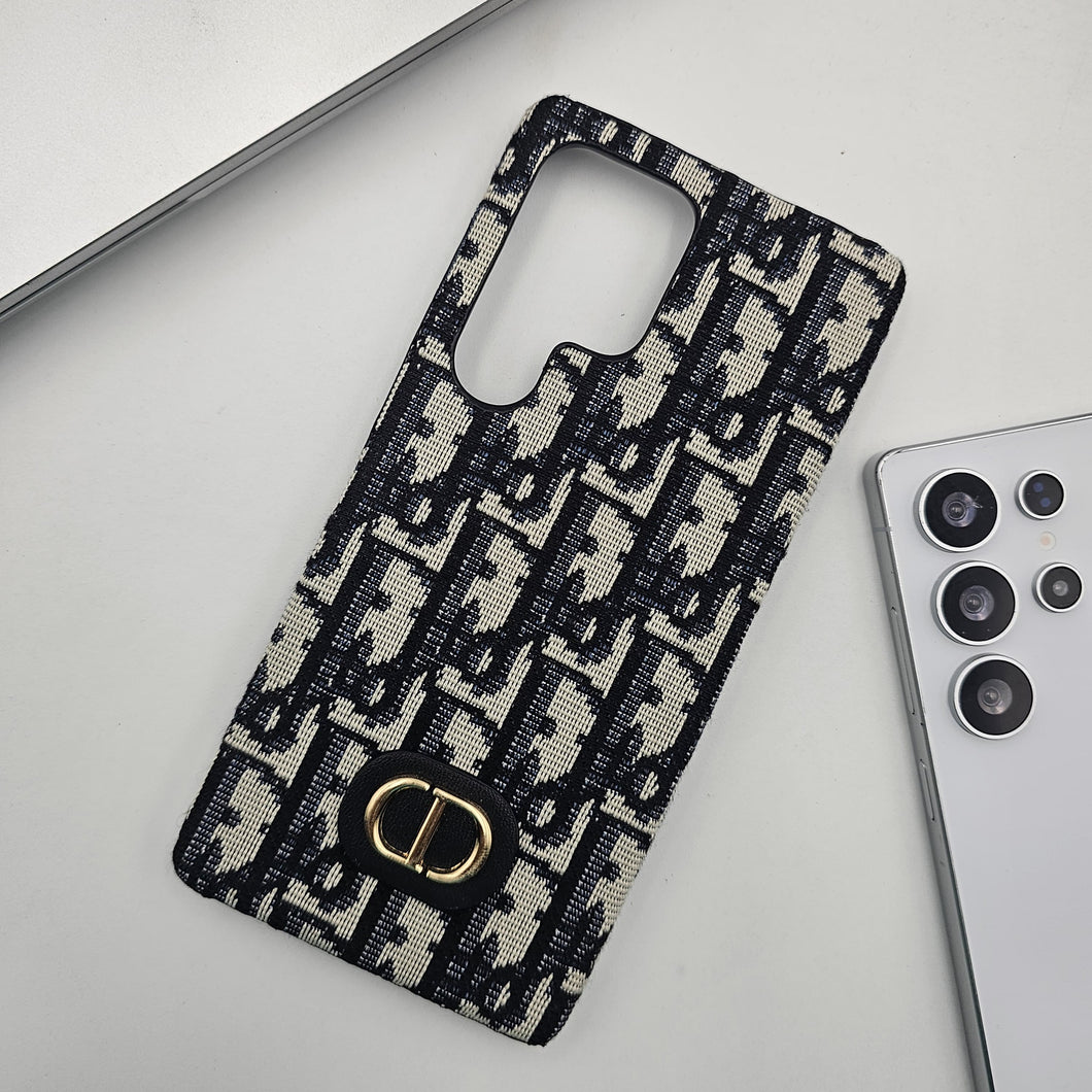 Samsung Galaxy S24 Ultra CD Embroidery Luxury Phone Case Inside Velvet