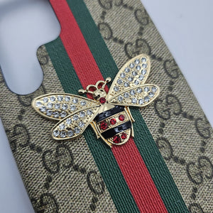 Samsung Galaxy S24 Ultra Luxury GG Bee Stripe Diamond Case