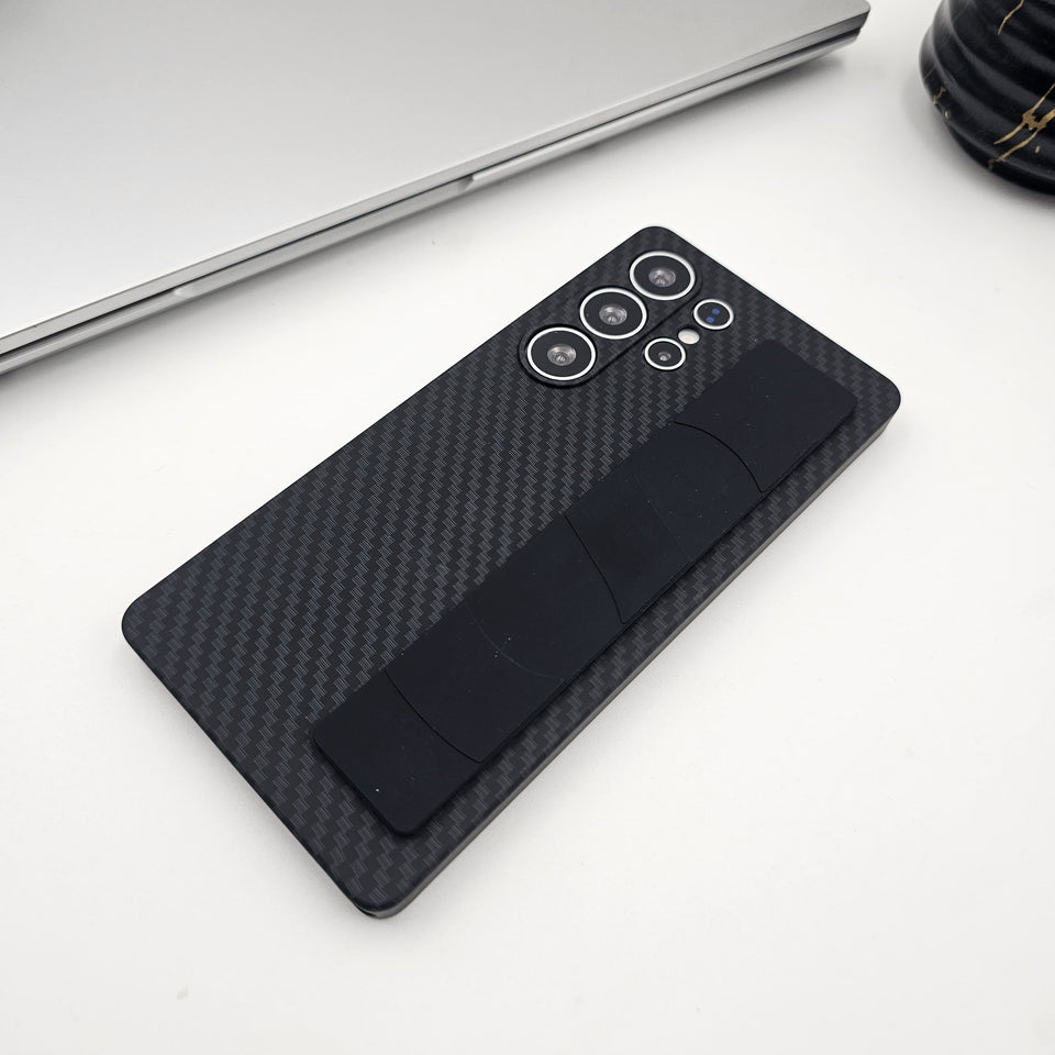Samsung Galaxy S23 Ultra Carbon Fibre Wristband Camera Protection Case