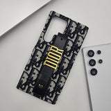 Samsung Galaxy S24 Ultra Luxury Brand CD Belt Embroidery Grip Case