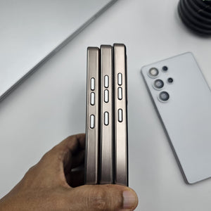 Samsung Galaxy S25 Ultra PU Leather Magnetic Magsafe Metallic Border Case