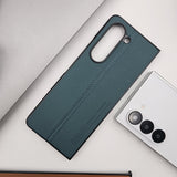 Samsung Galaxy Z Fold 5 Ultra Thin Stitched Leather Minimalistic Design Case