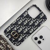 iPhone 15 Series CD Embroidery Luxury Phone Case
