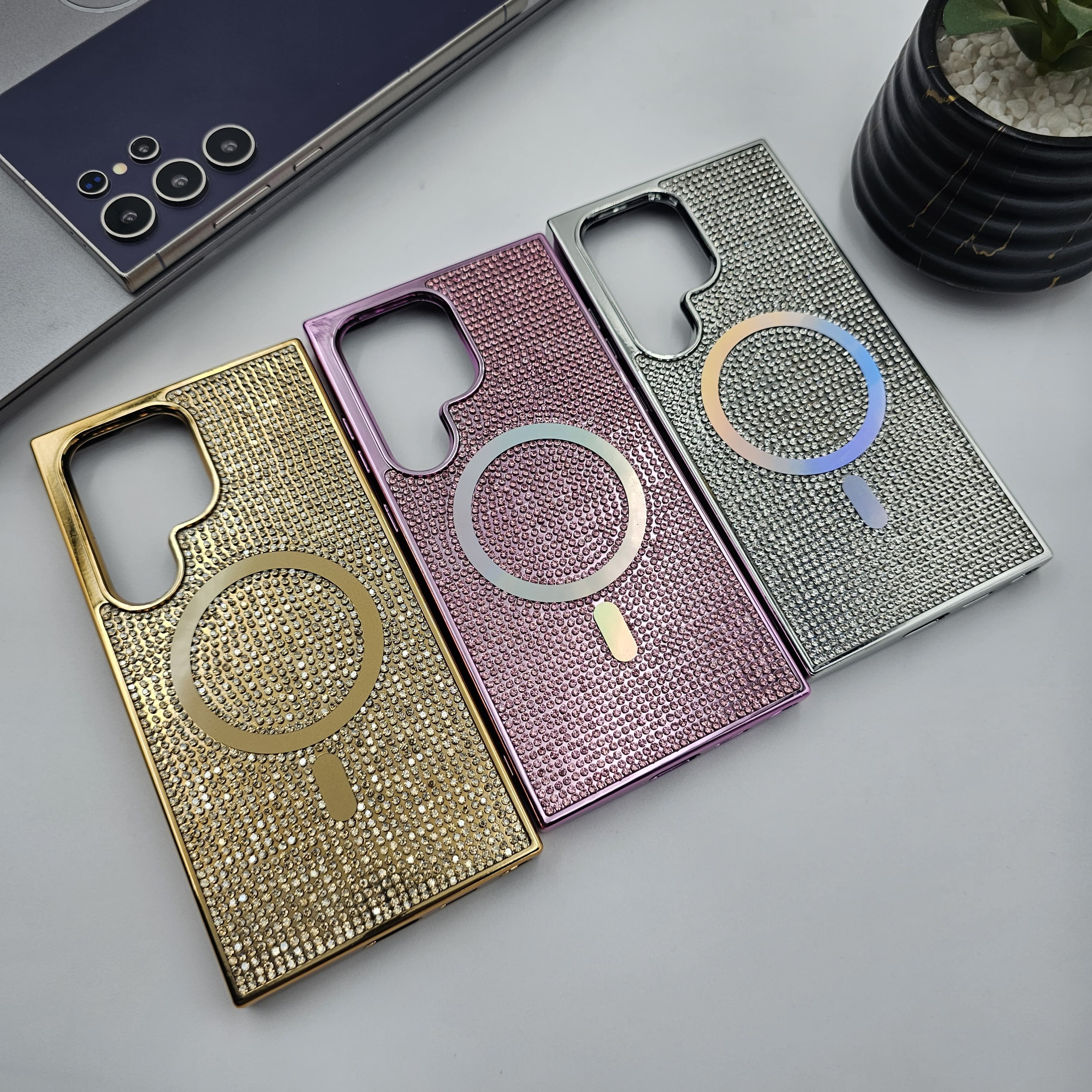 Samsung Galaxy S24 Ultra Diamond Glitter Shimmer Case With Magsafe