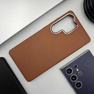 Samsung Galaxy S24 Ultra Hidden Magsafe Leather Case Support Wireless Charging
