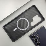 Samsung Galaxy S24 Ultra Hidden Magsafe Leather Case Support Wireless Charging