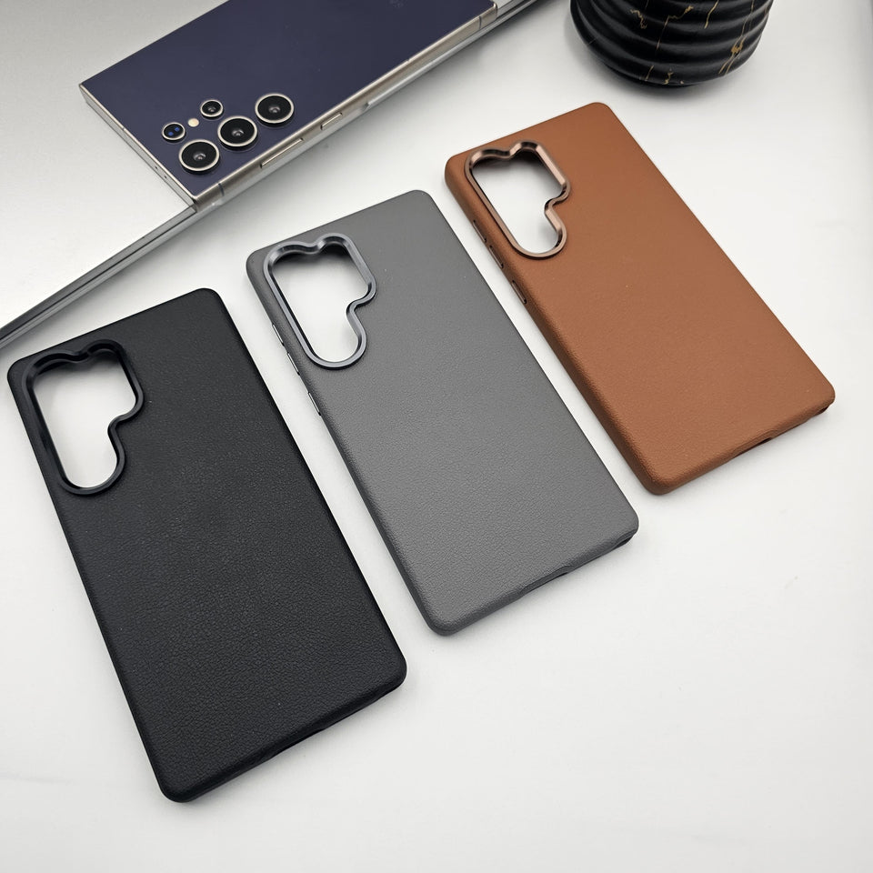Samsung Galaxy S24 Ultra Hidden Magsafe Leather Case Support Wireless Charging