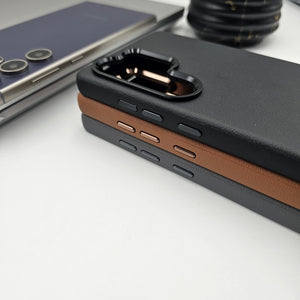 Samsung Galaxy S24 Ultra Hidden Magsafe Leather Case Support Wireless Charging