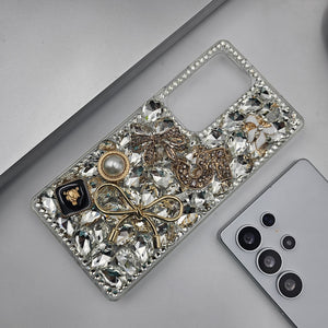 Samsung Galaxy S25 Ultra Bow Knot Rhinestone Diamond Case