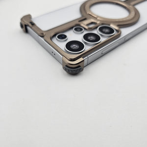 Samsung Galaxy S24 Ultra Metal Magsafe Case Magnetic Ring Kickstand Holder