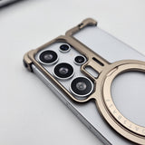 Samsung Galaxy S24 Ultra Metal Magsafe Case Magnetic Ring Kickstand Holder