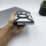 Samsung Galaxy S25 Ultra X Shape Metal Magnetic Magsafe Case Ringstand