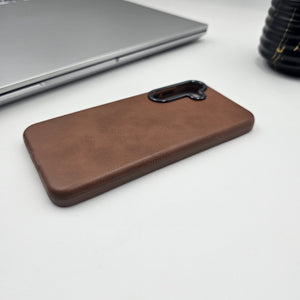 Samsung Galaxy S25 Metal Bump Leather Case