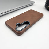 Samsung Galaxy S25 Metal Bump Leather Case