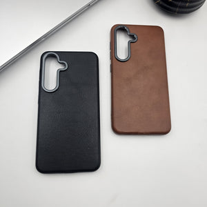 Samsung Galaxy S25 Metal Bump Leather Case