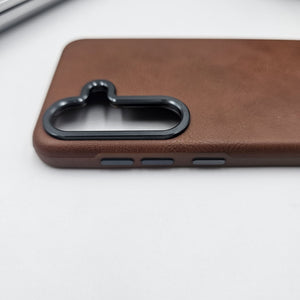 Samsung Galaxy S25 Metal Bump Leather Case