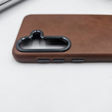 Samsung Galaxy S25 Metal Bump Leather Case