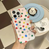 iPhone 16 Series Dotted Pattern Iridescent Translucent Color Changing Magsafe Case