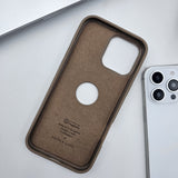 iPhone Corner Stitched Luxury Leather Logo Cut Hidden Magsafe Case