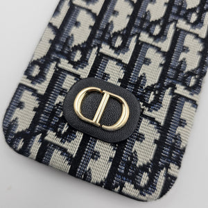 iPhone Luxury CD Embroidery Luxury Phone Case Inside Velvet