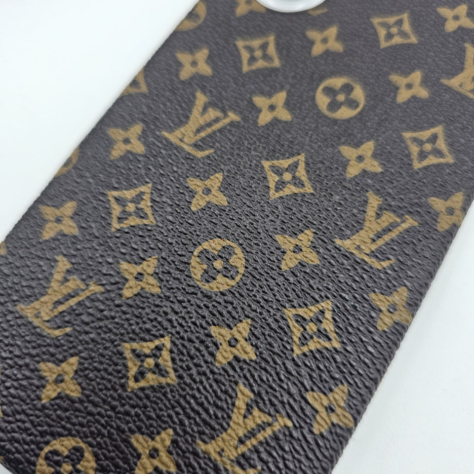 iPhone Luxury Brand Small Pattern PU Leather Case