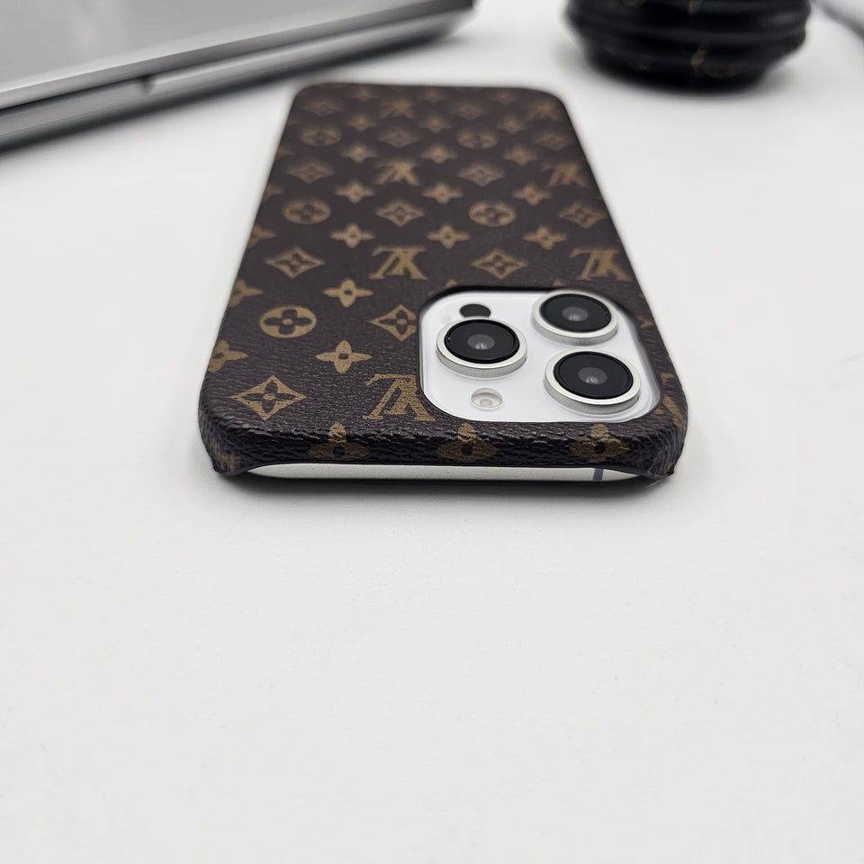 iPhone Luxury Brand Small Pattern PU Leather Case