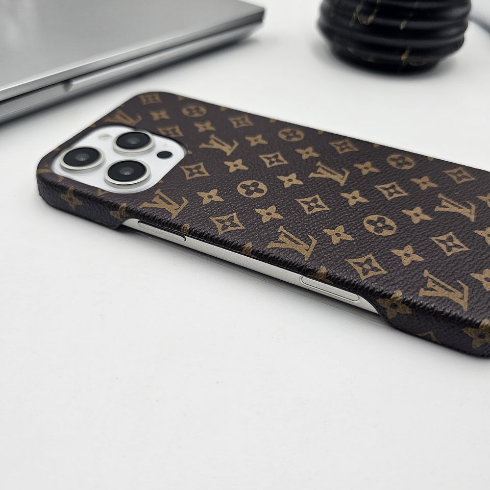 iPhone Luxury Brand Small Pattern PU Leather Case
