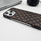iPhone Luxury Brand Small Pattern PU Leather Case