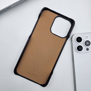 iPhone Luxury Brand Small Pattern PU Leather Case