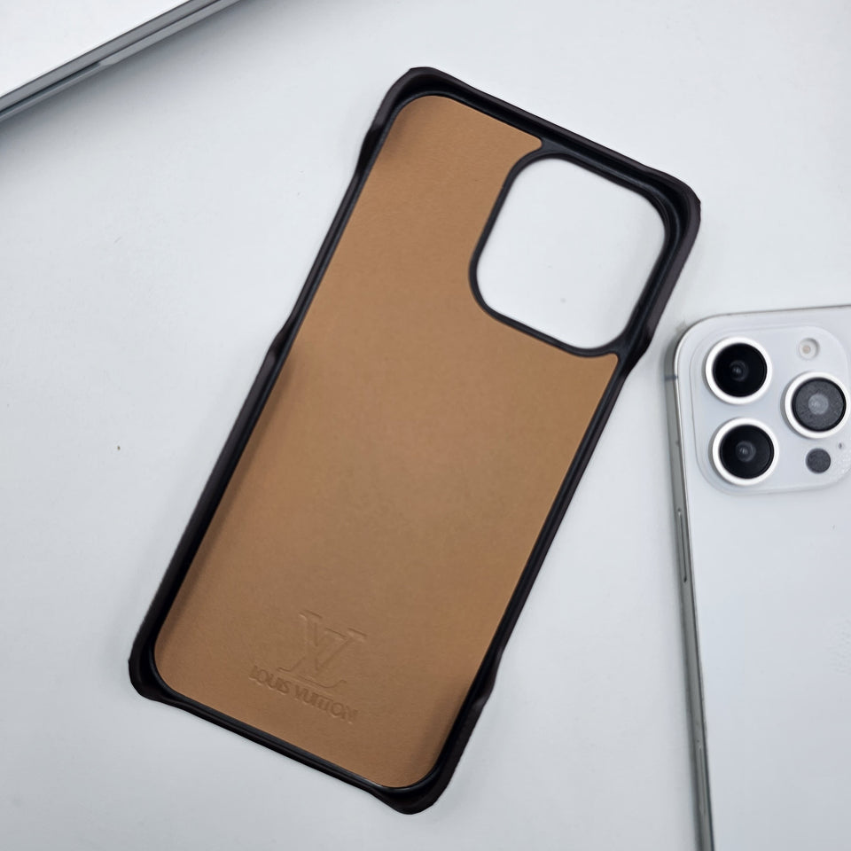 iPhone Luxury Brand Small Pattern PU Leather Case