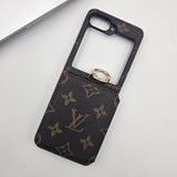 Samsung Galaxy Z Flip 6 Luxury Brand Card Pocket Wallet Ring Holder Case
