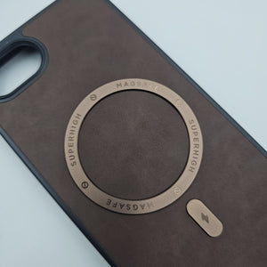 iPhone 16E Super High Magnetic Magsafe PU Leather Case