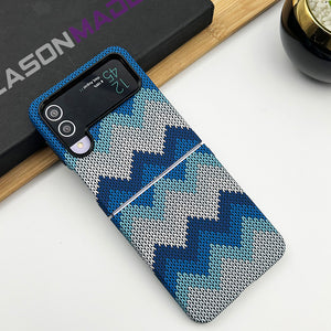 Samsung Galaxy Z Flip 4 Woolen Texture Pattern Case Cover