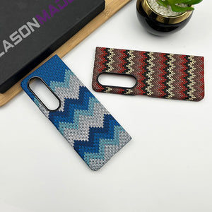 Samsung Galaxy Z Fold 3 Woolen Texture Pattern Case Cover Clearance Sale