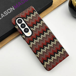 Samsung Galaxy Z Fold 3 Woolen Texture Pattern Case Cover Clearance Sale